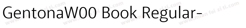 GentonaW00 Book Regular字体转换